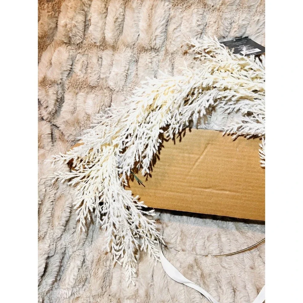 Ring Pampas Grass Botanical Wreath 22 inch - Threshold - New